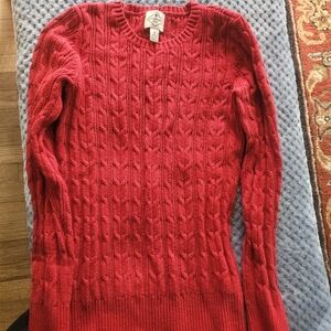 Red St. John's Bay Cableknit Sweater - Small